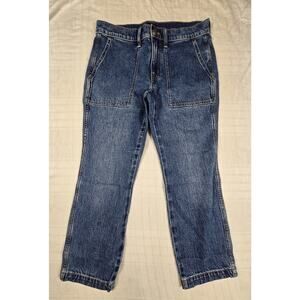 J Crew Petite Womens Cropped Ankle Cargo Patch Pocket Utility Jeans 27P NWT